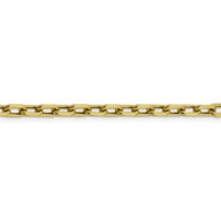 Lanac kabela od žutog zlata s polučvrstim dijamantom otvorenog karika od Aircarat