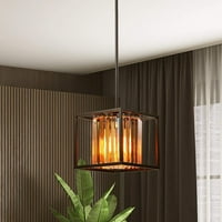 Kristalna viseća svjetiljka s metalnim okvirom Industrijska mini viseća svjetiljka s jednim svjetlom viseća stropna