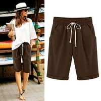 Ženske kratke hlače izbor ženske ljetne jednobojne hlače od pamuka i lana Plus Size izbor Ležerne hlače