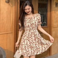 Ljetna nova ženska haljina u korejskom francuskom Pastoralnom stilu za djevojčice, slatka i svježa tanka cvjetna