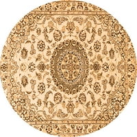 Tradicionalne prostirke za unutarnje prostore s pravokutnim medaljonom u narančastoj boji, 2' 4'