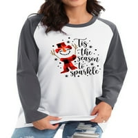 Božićna Trenirka s likovima iz crtića, ženski raglan pulover s dugim rukavima, majice s grafičkim natpisom U donjem