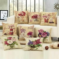 Jastučnica od pamuka i lana u skandinavskom stilu s cvijećem, navlake za jastuke u boemskom stilu, uređenje doma