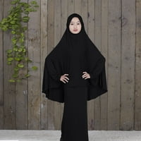 Muslimanka Arapkinja tinejdžerica srednje dobi u jednobojnoj haljini dvodijelno odijelo