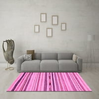 Moderne pravokutne apstraktne ružičaste prostirke za prostore tvrtke, 8' 12'