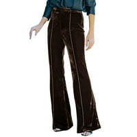 NSENDM Capri gamaša za žene plus, hlače s visokim strukom s visokim strukom s hlačama za otvaranje nogu s džepovima,