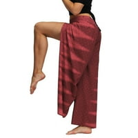 Riforla hlače za žene Boemski etnički stil Digitalni ispis visoki struk s otvorenim nogama široke noge hlače povremene