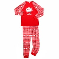 Orchip obitelj koja odgovara pidžami postavljena božićni elementi tiskani spajanje odjeće za spavanje božićne