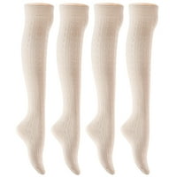Ženski parovi nevjerojatnih mekanih pamučnih čarapa za čizme do bedara, veličine 6-9