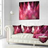 Dizajn crveni fraktalni kristali dizajn - Sažetak jastuka za bacanje - 16x16