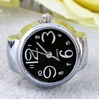 Ženski satovi za djevojčice s elegantnim čeličnim okruglim brojčanikom i elastičnim kreativnim kvarcnim prstenom