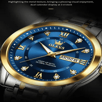 Muški satovi modni zlatni originalni Kvarcni satovi za muškarce od nehrđajućeg čelika Vodootporni fluorescentni