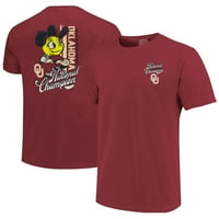 Unise Comfort Colors Crimson Oklahoma Sooners NCAA Softball Women's College World Series Champions Home Run