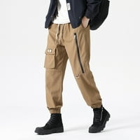 Penkiiy teretne hlače za muškarce u ležernom kombinezonu za gležnjeve hlače hlače s multi-džepovima u hlačama