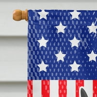 93341 Američka domoljubna zastava s francuskim buldogom, platno, veličina kuće velika, višebojna