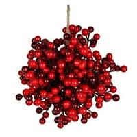Lopta od umjetnih crvenih bobica 8. Dodajte dašak boje svojim blagdanskim projektima ukrašavanja crvenim bobicama.