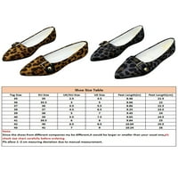 Izbor / ženske ravne cipele bez zatvaranja; Ležerne leopard cipele; mokasine sa šiljastim prstima; vanjske neklizajuće