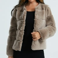 Ženske jesenske jakne s kapuljačom, ženske kratke kapute Plus veličine, topla krznena jakna, gornja odjeća dugih