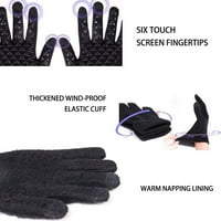 Rukavice za muškarce ženske mekane pletene zimske rukavice protiv klizanja za muškarce elastične termalne rukavice