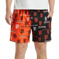 Muški pojmovi sport Crna narančasta San Francisco Giants proboj AOP plesti Split kratke hlače