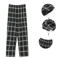 Muški pamučni flanel karirana pidžama hlače za spavanje ležaljke na dnu hlače noćne odjeće