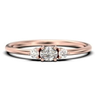Minimalistički zaručnički prsten s Moissanite vilinskim dijamantom ovalnog reza od 0 karata, nježni zaručnički