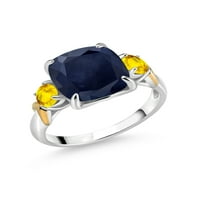Kralj dragulja 5. Prsten od plavog safira, žutog safira od srebra i žutog zlata od 10 karata