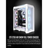 Šasija Thermaltake CTE C Air Snow Full Tower - Pun - Bijelo kaljeno staklo, акрилонитрилбутадиенстирол, spcc mort