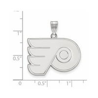 Veliki privjesak s NHL logotipom od bijelog zlata od 14 karata