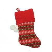 19 Crveni i zeleni džemper pleteni ukrasna božićna čarapa