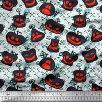 Soimoi Rayon tkanina bundeva, crossbone i lubanja Halloween tiskano tkanina