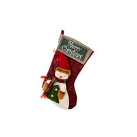 Dekor sobe, božićne čarape s lutkom bez lica, trodimenzionalne poklon čarape za starca iz crtića, Poklon vrećica,