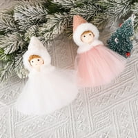 Ukrašena božićna Plišana plinska suknja s privjeskom anđela dječja slatka djevojčica lutka poklon privjesak za