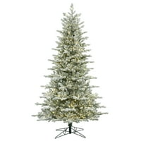 Umjetno božićno drvce od 5,5 ' od matirane jele East Fraser, topla bijela LED svjetla s tvrdom ljuskom