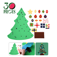 Set za božićno drvce od filca zidni Božićni pokloni s uklonjivim božićnim ukrasima