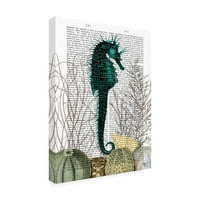 Likovna umjetnost s potpisom knjiga o morskom konju i morskim ježevima na platnu iz MND-a