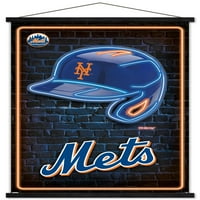 Njujorški Mets-neonski plakat na zidu s kacigom s magnetskim okvirom, 22.375 34