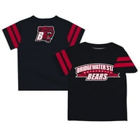 Majica s prugastim logotipom tima za malu djecu u crnoj boji