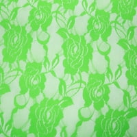 Rim Tekstil najlonskog španjolskog čipkastog tkanina s dizajnom ruža - Neon Fuchsia