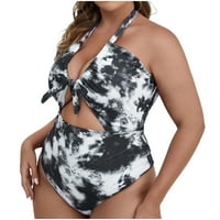 Jedan kupaći kostim ženama za kontrolu trbuha za kravatu Swimssuit Plus veličine gradijent plaže Bikini Novi proljetni