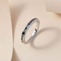 SHOP LC CT 0. Ja jasnoća nakit sterling srebrna platinasti plati plavi dijamant obećanje zaručnički prsten za