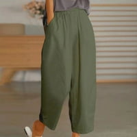 Ženske pamučne lanene vrećaste hlače na rasprodaji, klasični novi stil, modne prozračne jednobojne široke hlače