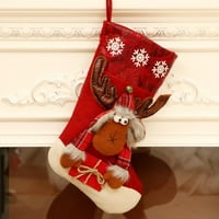 Ana božićna čarapa čarapa čarapa Djeda bombona s poklon vrećicama Xmas Tree Viseći dekor