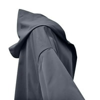 Ženski kaput od Plus-Size, Jednobojni kaput - jednobojni kaput s ovratnikom na kopčanje, kaput s dugim rukavima,
