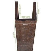 Ekena Millwork 12 W 12 h 12'l 3-strana pecizni čempres endurathane fau Wood Strop greda, vintage mahagoni