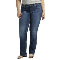 Silver Jeans Co. Plus veličine, traperice srednjeg rasta, sužene do dna, veličine struka 12-24