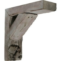 Ekena Millwork 1 2 W 8 D 10 H Vintage Farmhouse Bracket, kolekcija dekora Barnwood, obnovljena siva