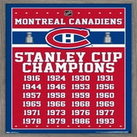 Zidni plakat prvaka Montreal Canadiens, 14.725 22.375
