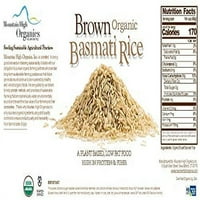Certificirana organska smeđa basmati riža od pola kilograma. Hitna kanta za skladištenje hrane