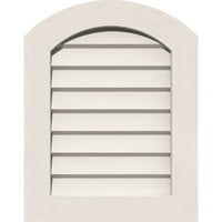 24 W 20 H Polovica vrha gornjeg lijevog tona: nedovršeni, nefunkcionalni, PVC Gable Vent W 1 4 Flat Trim okvir